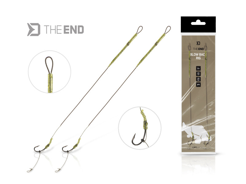 Návazec Delphin TheEND Blow back rig / 2ks 20cm/25lbs/#4