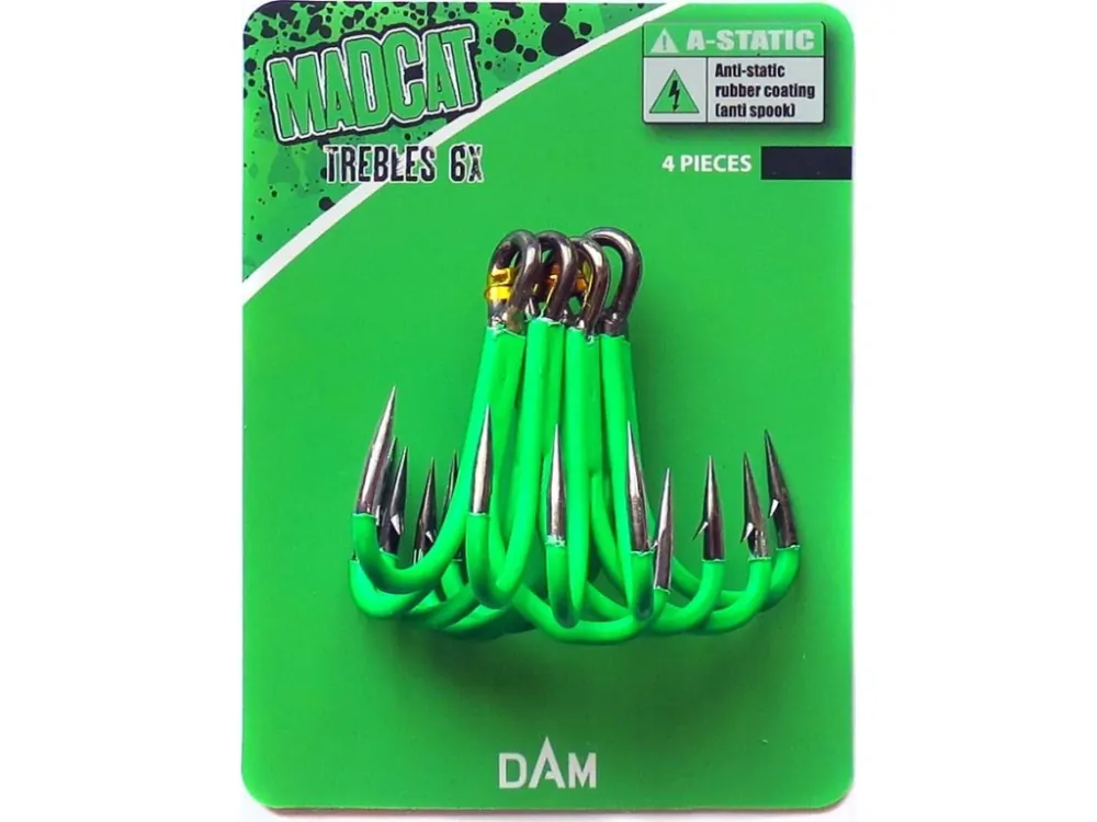 Madcat Trojháčky A-static Treble 6x Hook 2/0 4ks