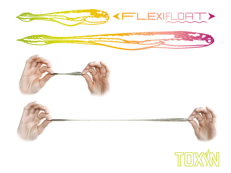 Umělá nástraha Delphin TOXIN UVs / 8ks 8cm / IMPULZ