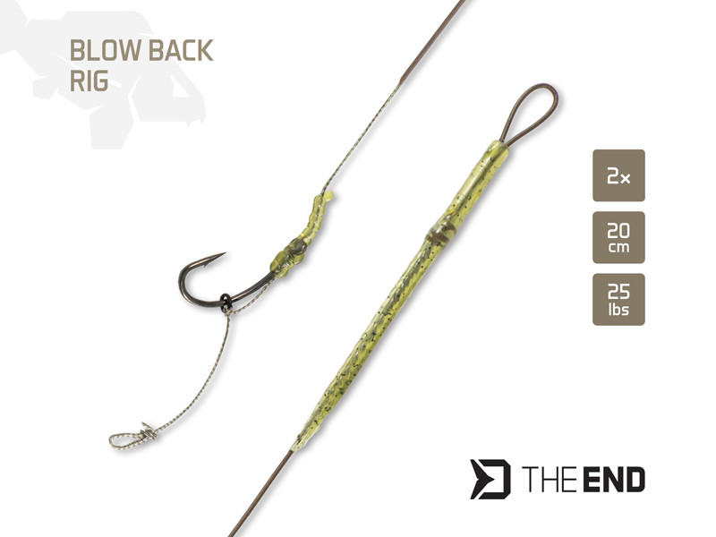 Návazec Delphin TheEND Blow back rig / 2ks 20cm/25lbs/#4