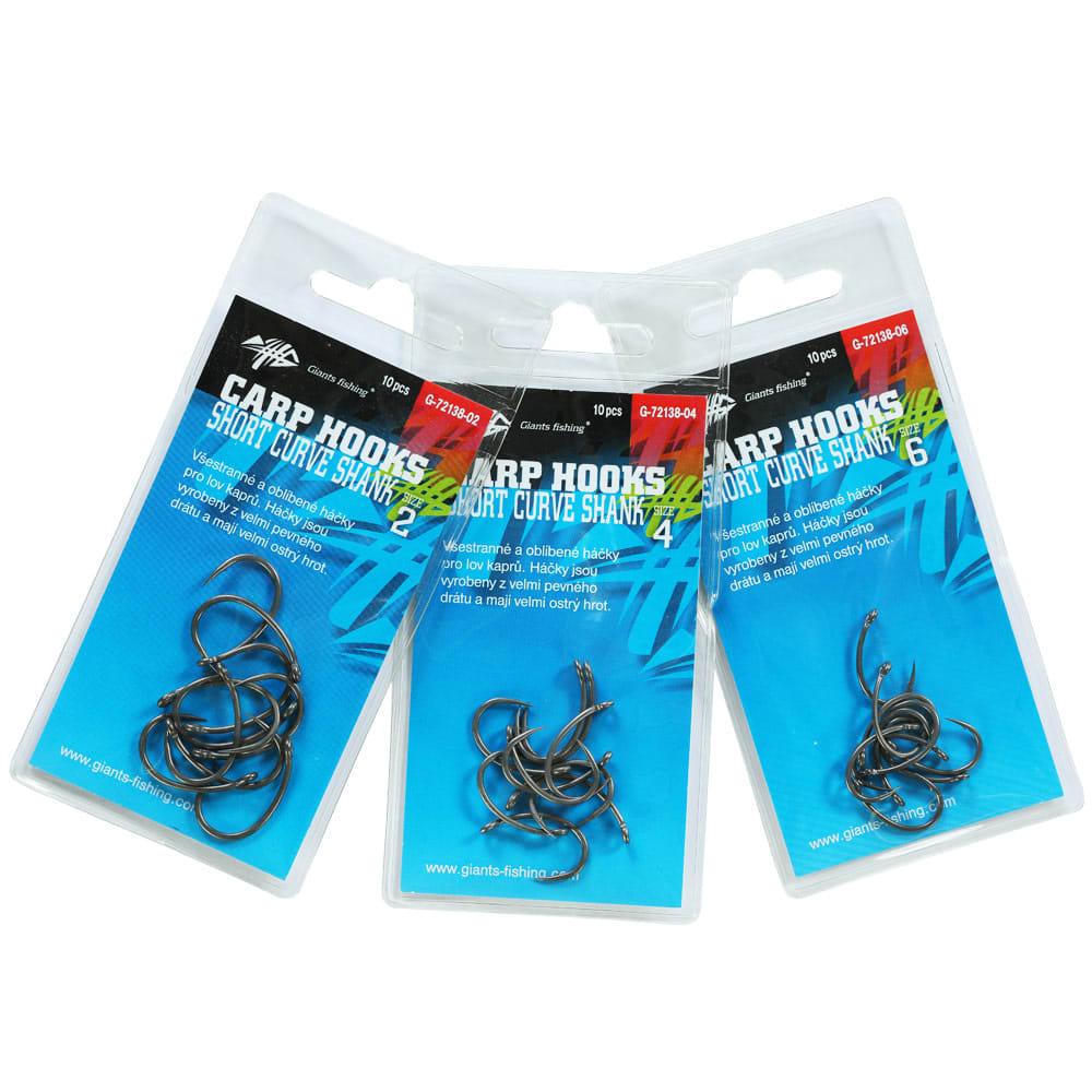GIANTS FISHING HÁČEK S OČKEM SHORT CURVE SHANK 10KS Vel. 8