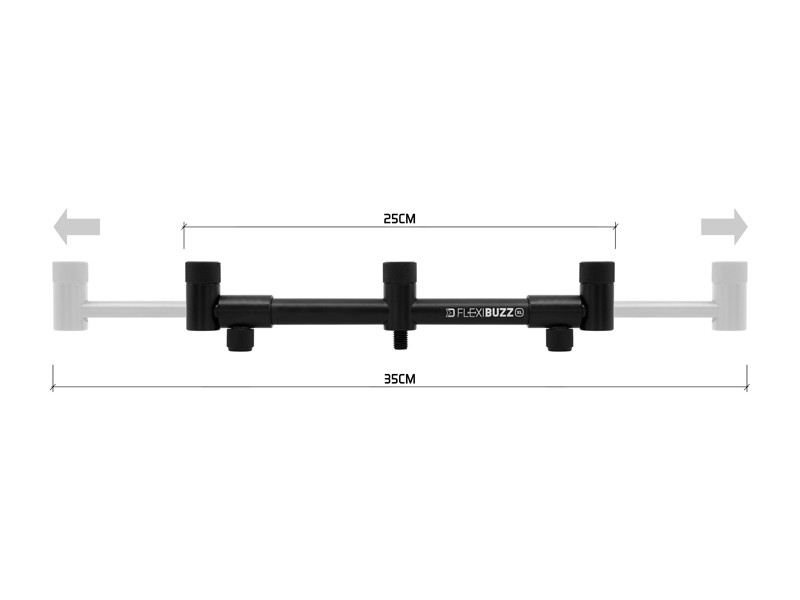 Roztahovací hrazda na pruty Delphin FlexiBUZZ XL 25-35cm