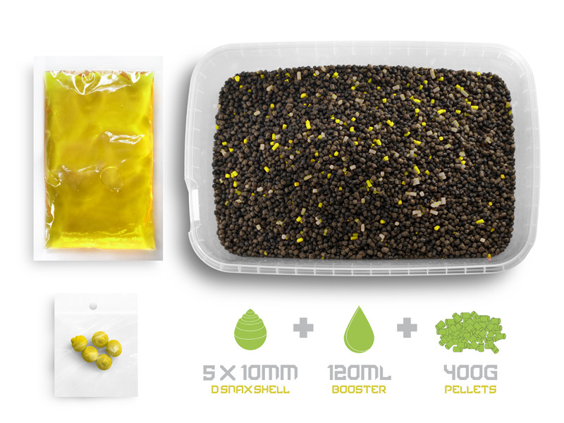Pellet box Delphin Reaxe READY&GO Kukuřice-Ananas/400g