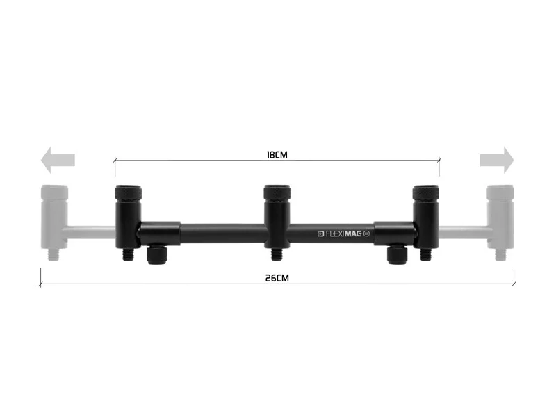 Roztahovací hrazda na pruty Delphin FlexiMAG BUZZ XL XL 25-35cm