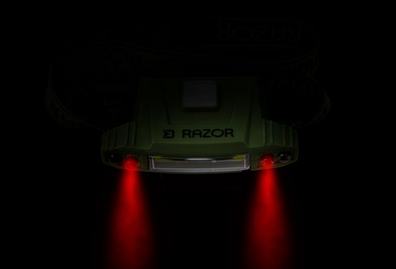 Čelová lampa Delphin RAZOR USB UC