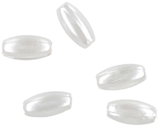 Surfové kuličky - RICE VEL. 6mm-3/1mm - BÍLÁ - 25 ks