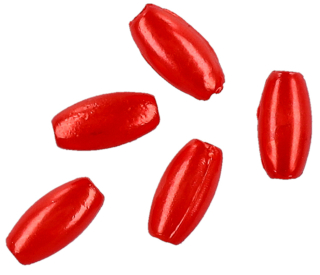 Surfové kuličky - RICE VEL. 6mm-3/1mm - ČERVENÝ - 25 ks