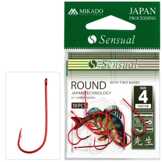 HÁČEK - SENSUAL - ROUND S PROTIHROTY VEL. 10 RED - 10 ks