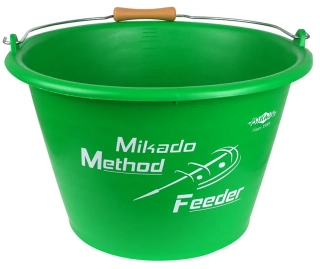 VĚDRO - MIKADO METHOD FEEDER - KAPACITA 17l - ZELENÝ - 1 ks