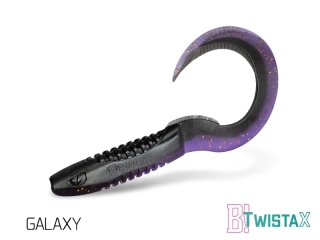 Umělá nástraha Delphin TwistaX Eeltail UVs / 5ks 6cm/GALAXY