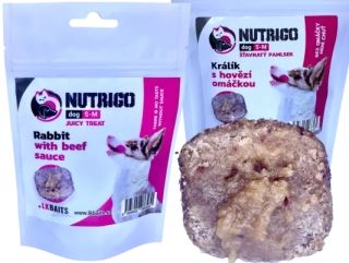 LK BAITS PET NUTRIGO DOG PAMLSEK KRÁLÍK S HOVĚZÍ OMÁČKOU S-M