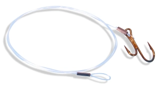 Saenger fluorocarbon s dvojháčkem, vel. 1/0, 70 cm/0,35 mm
