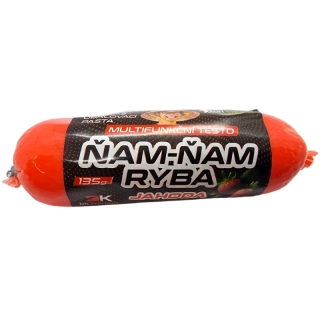 DK FISHING inovativní těsto Ňam-Ňam ryba jahoda 135g