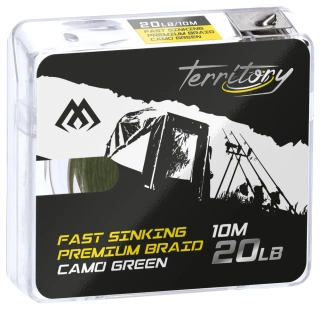 Pletenka FAST SINKING PREMIUM BRAID - 30lbs/10m - ZELENÉ CAMO - 1 ks