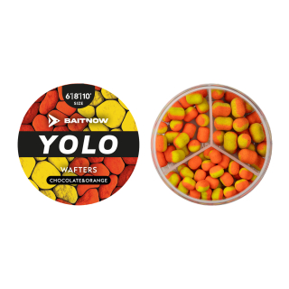WAFTERS METHOD FEEDER - YOLO ORANGE&YELLOW CHOCOLATE-ORANGE VEL. 6/8/10 24g - balení 1 ks