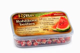 Rohlíkové boilies Meloun Mini - Mix velikostí 11/12/13 mm