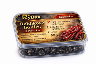 Rohlíkové boilies Patentka Mini - Mix velikostí 11/12/13 mm